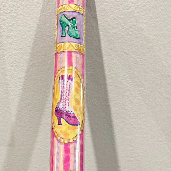 Robinwrap Victorian Fancy Duo Gift Wrapping Paper High Button Shoe 2 Sheets Roll - Picture 8 of 8